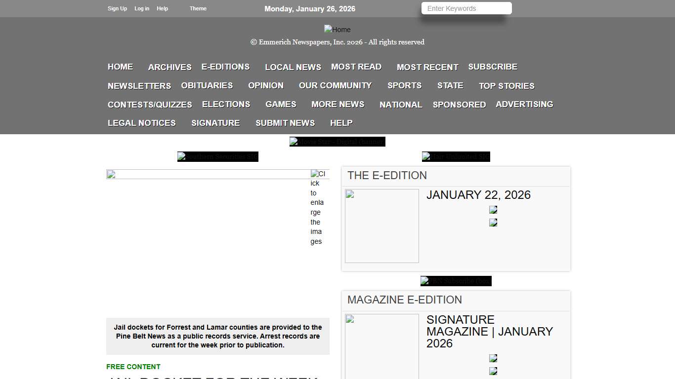 Jail Docket for the week of January 22, 2026 HubCitySPOKES