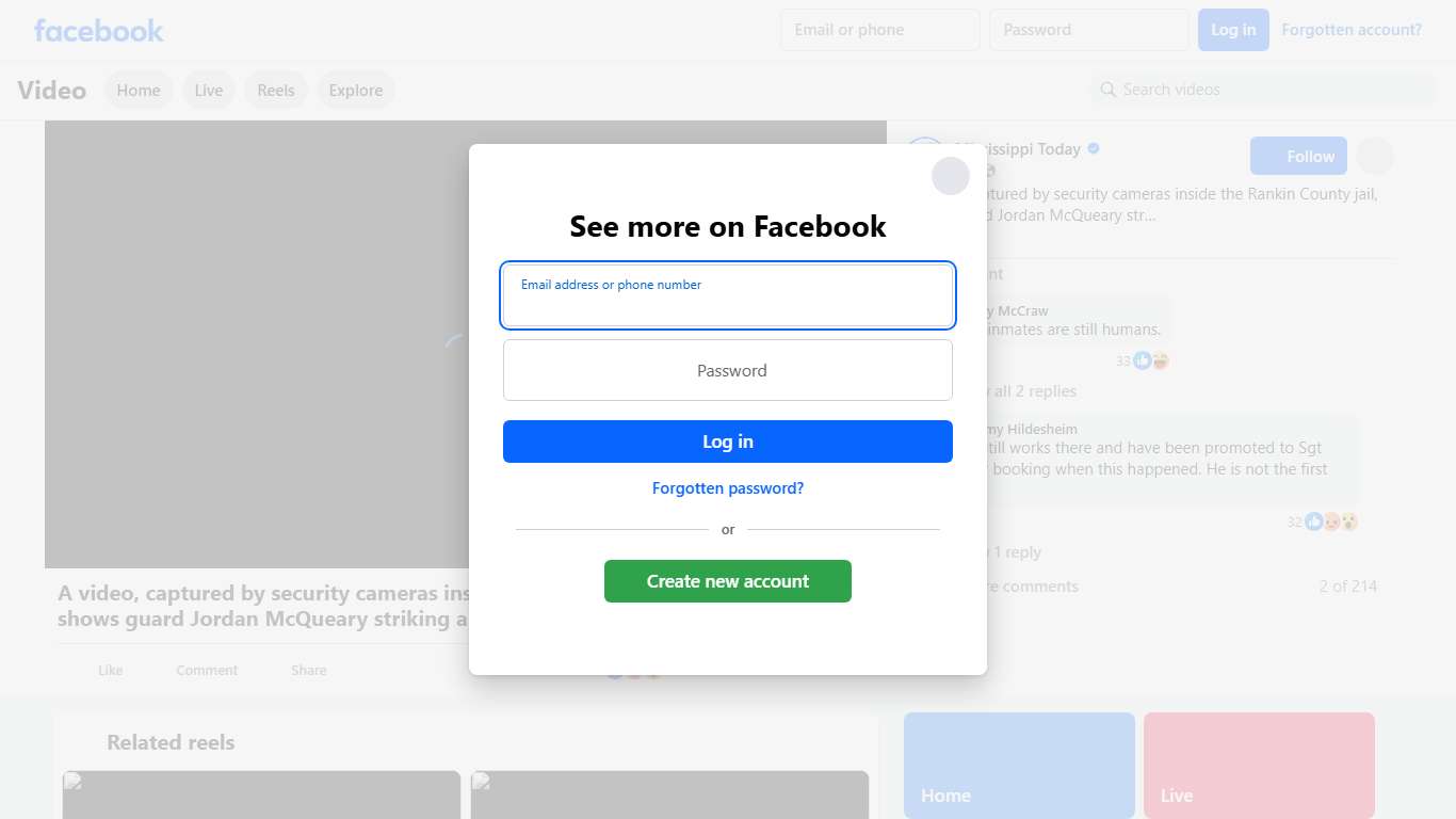 A video, captured by security cameras inside the Rankin County jail, shows guard Jordan McQueary striking an inmate, Dustin Rives and breaking his jaw. Read the full story: https://mississippitoday.org/2026/01/22/video-shows-guards-jaw-breaking-blow-to-inmate/ Mississippi Today Facebook